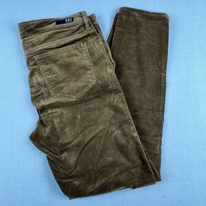 Kut from the Kloth Diana Skinny Corduroy Pants Womens 34" Brown Mid Rise Stretch